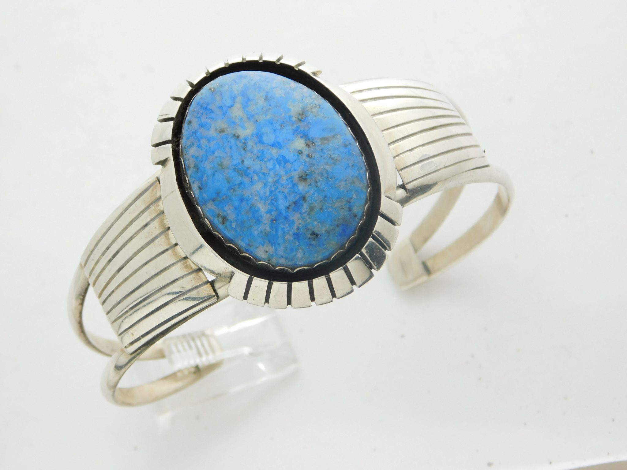 Benny Touchine Navajo Denim Lapis and Sterling Silver Bracelet