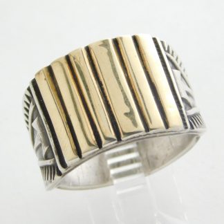Victor Hicks Navajo 14kt. Gold and Sterling Silver Ring