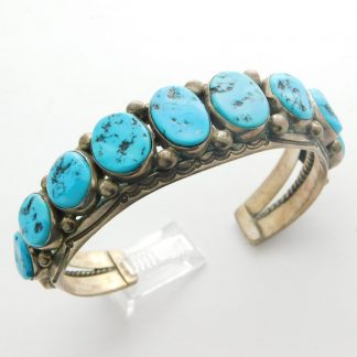 Harrison Jim Navajo Sleeping Beauty Turquoise and Sterling Silver Bracelet