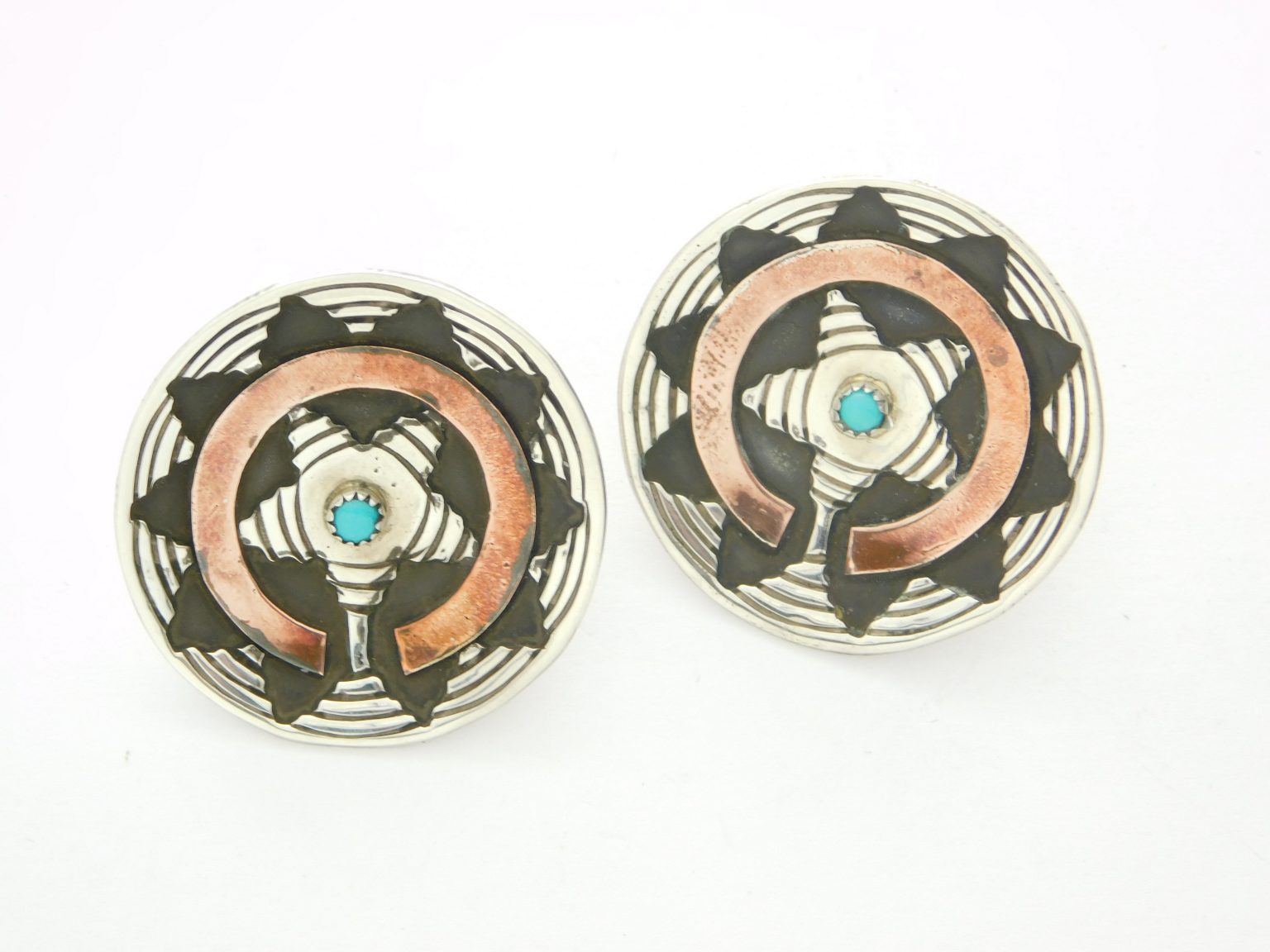 PETE Navajo Sterling Silver WEDDING BASKET Earrings