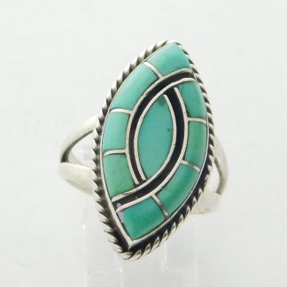 Zuni Sterling Silver and Turquoise Hummingbird Ring