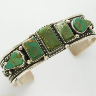 HAPPY PIASSO Navajo ROYSTON TURQUOISE and Sterling Silver Bracelet