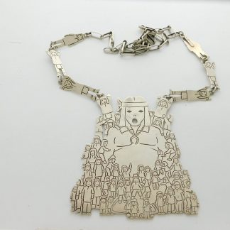 ERNIE NORTHRUP JR. Hopi Sterling Silver Village Necklace
