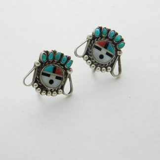 Roger Cellicion Zuni Sunface Earrings