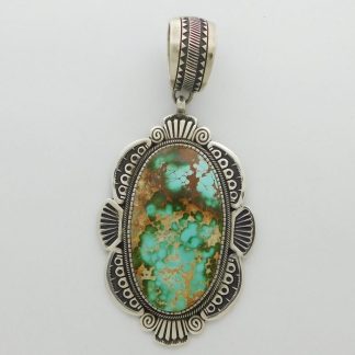 Tony Martinez Navajo Royston Turquoise and Sterling Silver Pendant