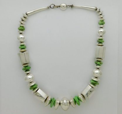 Artie Yellowhorse Navajo Sterling Silver and Gaspiete Necklace