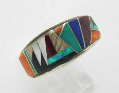 Edison Yazzie Navajo and Don Lucas Anglo Stone Inlay Sterling Silver Ring