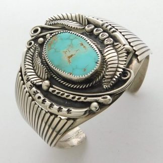 PIJ Navajo Sterling Silver and Turquoise Bracelet