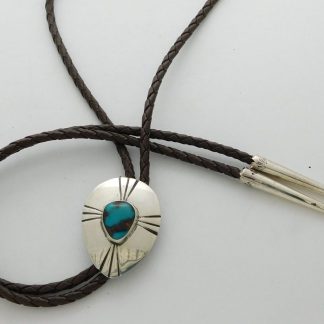 Bisbee Turquoise Sterling Silver Bolo Tie