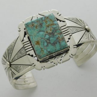 John Nelson Navajo Dry Creek Turquoise and Sterling Silver Bracelet