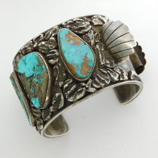 Alberto Contreras + Richard Contreras Sterling Silver and Turquoise Watchband