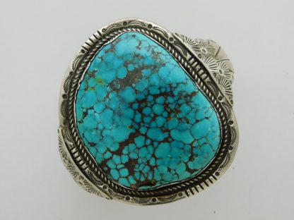 Ernie Northrup Jr. Hopi Hubai Turquoise and Sterling Silver Cuff