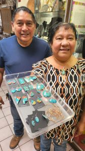 Mary Francis Coriz and John Aguilar at Tucson Indian Jewelry