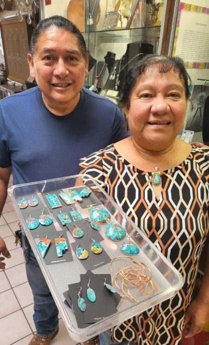 Mary Francis Coriz and John Aguilar at Tucson Indian Jewelry