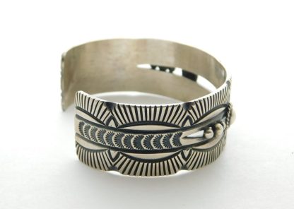 Side view of Delbert Gordon Navajo Sterling Silver Bracelet