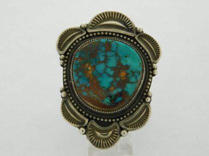Sammie Kescoli Begay Navajo Pilot Mountain Turquoise and Sterling Silver Ring