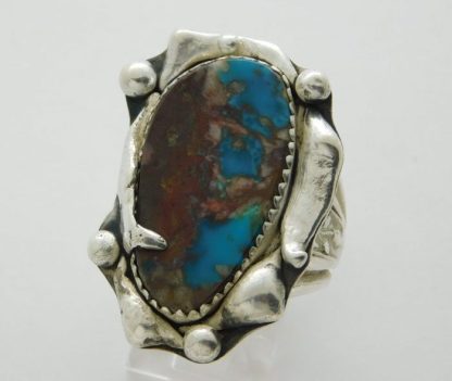 Bisbee Turquoise Organic Sterling Silver Ring