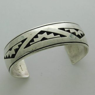 Tom Billy Navajo Geometric Design Sterling Silver Bracelet