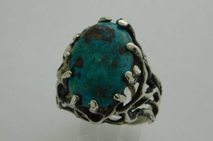 BISBEE TURQUOISE Freeform Sterling Silver Ring
