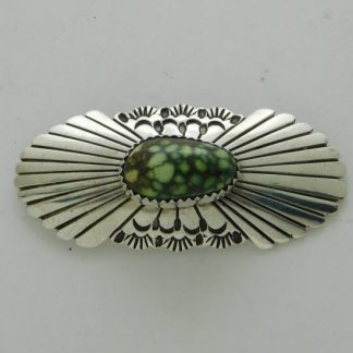 Bennie Ration Navajo Damele and Sterling Silver Pin