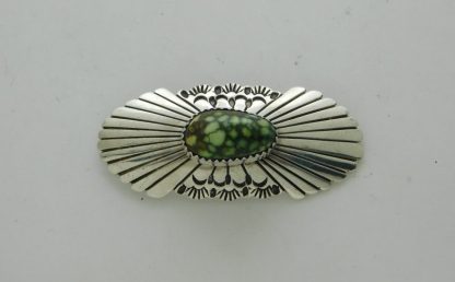 Bennie Ration Navajo Damele and Sterling Silver Pin