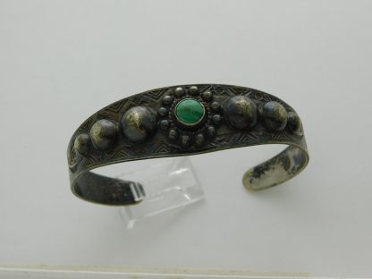 Maisel's Cerrillos Turquoise and Dome Sterling Silver Fred Harvey Bracelet