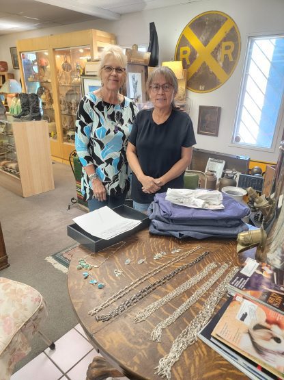 Christy with Mildred Parkhurst at Tucson Indian Jewelry