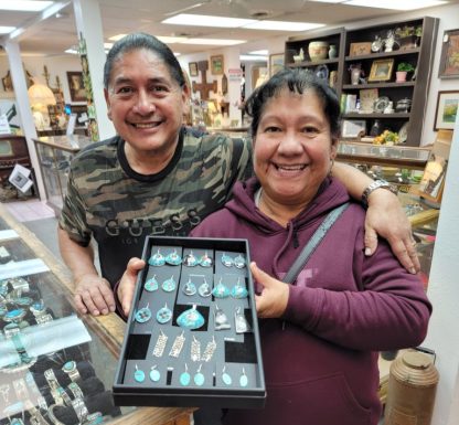Mary Coriz Aguilar & John Aguilar Santo Domingo Pueblo at Tucson Indian Jewelry