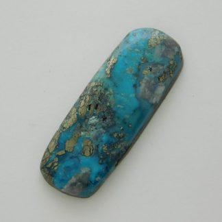 MORENCI TURQUOISE CABOCHON with Pyrite and Quartz Inclusions 34 Carats