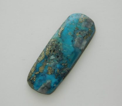MORENCI TURQUOISE CABOCHON with Pyrite and Quartz Inclusions 34 Carats