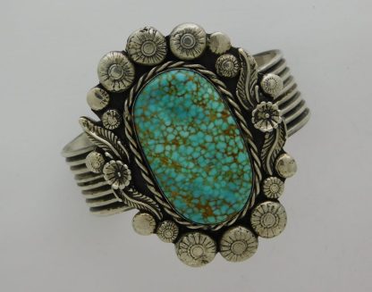 Ryan Horback (Anglo) #8 Nevada Turquoise and Sterling Silver Bracelet