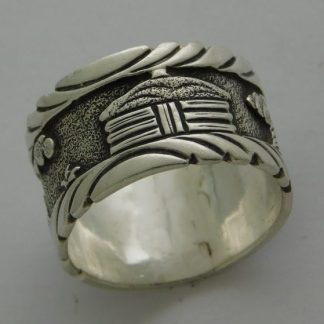 Andrea Navajo Sterling Silver Storyteller Ring Size 10