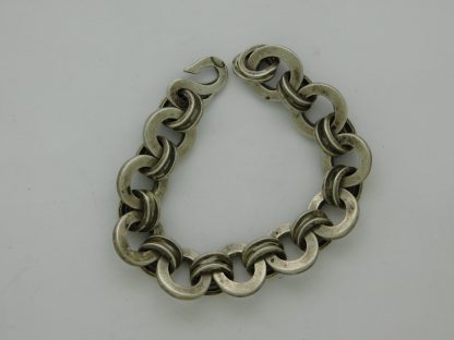 Reverse view of Patrick (Anglo) Handmade 8 Gauge Sterling Silver Link Bracelet