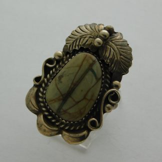 O. ASHLEY Navajo Royston Turquoise and Sterling Silver Ring Size 8-1/2