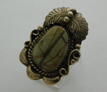 O. ASHLEY Navajo Royston Turquoise and Sterling Silver Ring Size 8-1/2