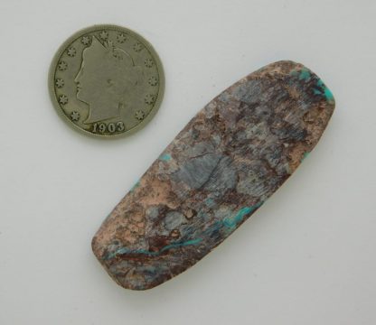 Rear view of BISBEE TURQUOISE Slab 47 Carats