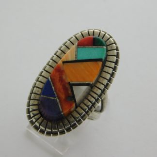 RAY JACK Navajo Multi-Stone Sterling Ring Size 9