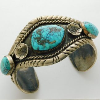 Samson Kee Navajo Turquoise and Sterling Bracelet