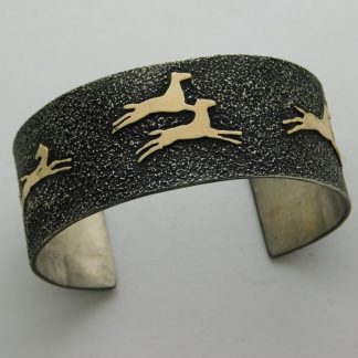 Michael Little Lakota-Sioux Silver & Gold Bracelet