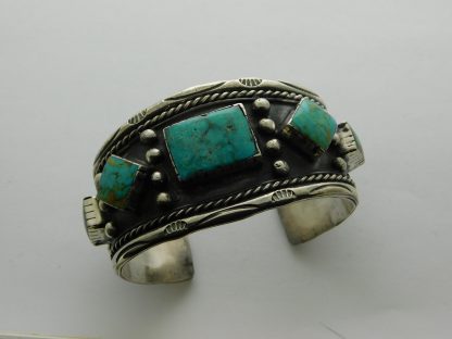 OO NAVAJO Hallmark Turquoise & Sterling Bracelet