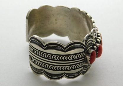 Side view of A. Blackgoat Coral & Sterling Bracelet