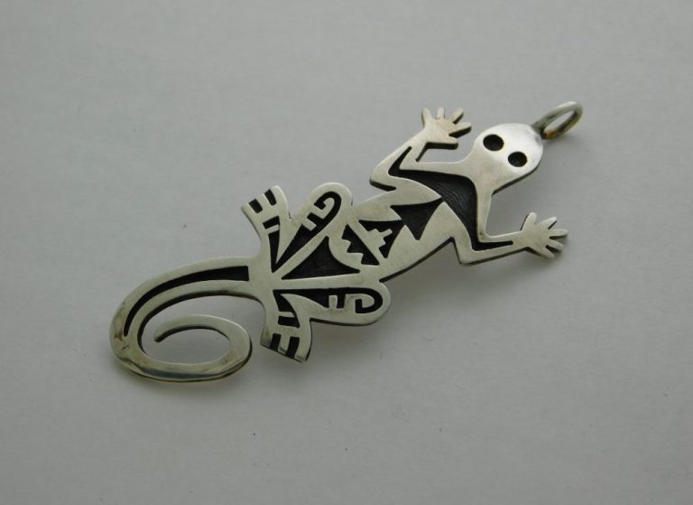 TUCSON INDIAN JEWELRY | MANUEL HOYUNGOWA Hopi Lizard Pin