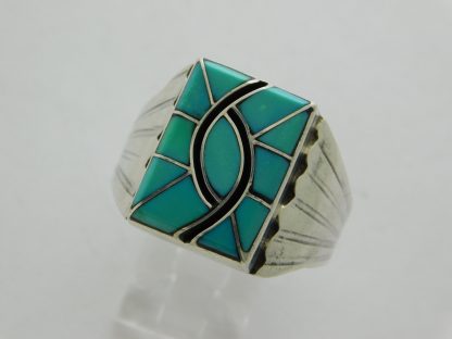 NORMAN LEE Zuni Hummingbird Turquoise & Sterling Silver Ring