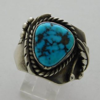 Billy Ray Smiley Black Diamond Turquoise Ring