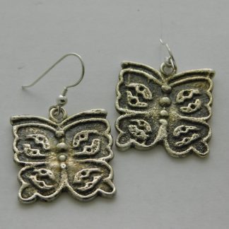 Joel Pajarito Sterling Tufa Butterfly Hook Earrings