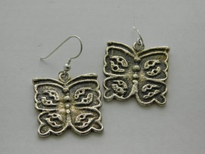 Joel Pajarito Sterling Tufa Butterfly Hook Earrings