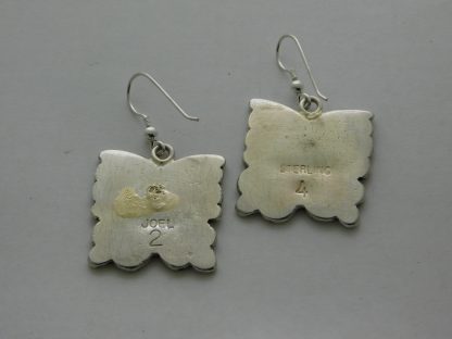 Rear of Joel Pajarito Sterling Tufa Butterfly Hook Earrings