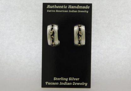 Michael Thompson Navajo Sterling & Gold Nugget Earrings