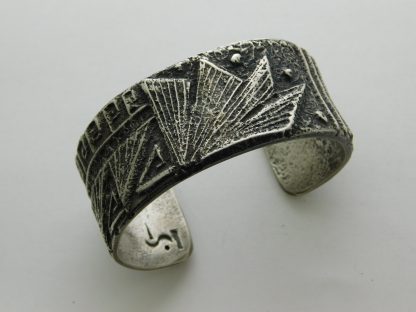 Stewart Billie Navajo Tufa Cast Silver Bracelet