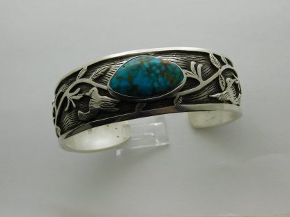 Adam Ramirez Ute / Acoma Pueblo Turquoise Hummingbird Bracelet